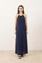 Navy Blue Backless Strappy Women's Dress