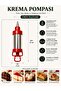 Cream Pump 3-Tip Stainless Steel Sauce and Cream Squeezing Apparatus Pastry Cake Dessert Decorating Pump - 2