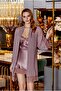 Women's Lace Dowry Set 4-Piece Bustier Shorts Nightgown Dressing Gown Set 4020