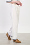 Women's Embroidered Loose Trousers - White - 3