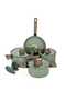 Aluminum Cookware Set, 9 pcs, Green - 2