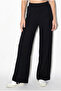 Women's Black Shawl Detailed Long Sleeve Basic T-Shirt Elastic Waist Loose Pants Modal Set 4126 60286249 - 5