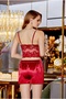 Women's Lace Dowry Set 4-Piece Bustier Shorts Nightgown Dressing Gown Set 4020 - 3