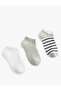 Cotton Blended 3-Piece Booties Socks Set - 2