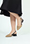 Women's Straw-Patterned Black Patent Leather Open-Back Pointed-Toe Heeled Shoes - 5