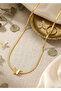 Gold Color Italian Crushed Chain Butterfly Model Steel Necklace - 2