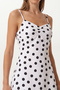 Polka Dot Strappy Mini Woven Dress Lzv0079 White - 3