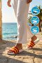 Yellow Red Lightweight Flexible Unisex Slippers 8000-01 g