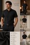 Short Sleeve Regular Fit 100% Flamed Cotton Classic Men's Shirt with Pockets
