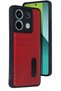 Ilkeshop New Redmi Note 13 Pro 5g Case Sara Leather Case with Business Card Holder (152611) - Red