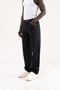 Men's Studs Embellished Baggy Jean Trousers Black Light Stone - 2