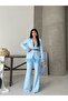 Women's Blazer Jacket Pants Set Lace Detailed Stylish Two Piece Set