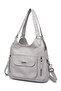 Gray Women's Daily Medium Shoulder Bag Soft Design Multi-Pocket - 2