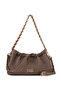 Dark Mink Quilted Women's Shoulder Bag - Stylish Handbag with Chain Strap - 4