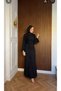Drawstring Detailed Women's Hijab Dress Black - 2