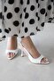 Diana Women's Heeled Leather Sandals White - 2