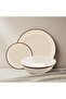 30 Pcs Melamine Dinner Set Beige – Includes 4 Dinner Plates, 4 Side Plates, 4 Soup Bowls, 4 Bowls, 2 Serving Bowls, 6 Sauce Dishes, 2 Serving Spoons & 4 Soup Spoons – Classic Collection - 5