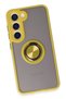 Ilkeshop New Galaxy S23 Case Montreal Silicone Cover with Ring (172621) - Yellow - 4