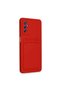 Ilkeshop New Galaxy A14 4g Case Kelvin Silicone with Business Card Holder (194748) - Red - 2