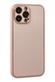 Ilkeshop New iPhone 13 Pro Case Coco Leather Silicone Cover (195943) - Powder - 3