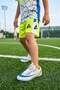 620K Boys' Smart Lace-Up Football Boots White - Blue