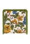 Bird and Flower Pattern Fringed Throw Pillow Cover - Khaki Tassel Vintage Botanical Cover - 2