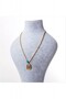 ILKESHOP قلادة من الخرز البلاستيكي الملتوي (101833) مع حرف-A - 2