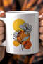 Flower Pattern 330ml Printed White Ceramic Mug Cup - 4
