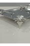 Figured, Metal Legs, Metal Handles, Stainless Steel Rectangular Tray Luxury Presentation Tray - 8