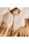Baby Girl Newborn 4-Piece Set Cotton Lace Special Occasion Set Hospital Release - 2