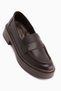 Britha Genuine Leather Brown Penny Loafer Women's Casual Shoes