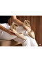 Lema, Closed Toe Mesh Upper Shoes with Lace Embroidery and Small Sequins