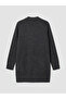Alita City Lcw Everyday Anthracite Knitwear Plain Midi Women's Cardigan with a Difference - 6