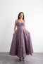 Stylish Dress with Thin Straps, Corset Detail, Brode, and Sequins - 2