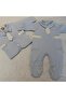 Baby Boy Hospital Release Outfit - 100% Natural Cotton Washed Fabric - Blue 9 Pieces
