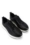 Men's Genuine Leather Black Sneakers & Sports Shoes - 2