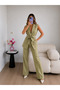 Double-Breasted Belted Vest Trousers Blazer Suit - 3