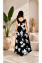Women's New Season Floral Patterned Slit Maxi Dress - 2
