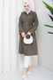 Women's Belted Pocketed Zipper Closure Cap - 3