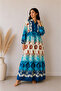 Women's 100% Viscose Patterned Oversize Summer Viscose Dress - 3