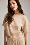 Stery women's soft organic cotton stone color top and bottom set - 3