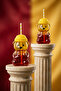 Taraftar Premium 2-Pack Yellow Red Glass Barista Cold Drink Cup-Teddy Bear Cup 550 ml - 2