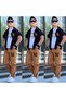 Cool Boy Embroidered Shirt 3-Piece Men's Set - 2