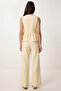 Linen Blouse Trousers Set Laz0009 Yellow - 7