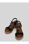 Novira Women's Suede Bright Color Stone Embellished Wooden Heel Bow Tie Natural Stone Look Ankle Elastic Tie Wedge Heel Sandals 7 cm - 4