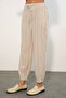 Women's Striped Linen Trousers 30102 - Fuchsia - 2