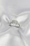 Silver Color Zircon Stone Column Model Women's Ring - 2
