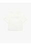 Teddy Bear Printed Short Sleeve Crew Neck Cotton T-Shirt - 5