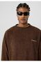 Crew Neck Oversize Plush Sweatshirt - 5