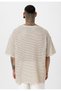 Striped Oversize Knitwear T-Shirt - 5